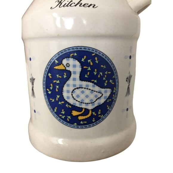 Vintage Ceramic Country Style Kitchen Utensil Holder says "Connie's Kitchen" - Picture 3 of 13